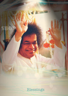 SATHYA SAI BABA BLESSINGS - BIG SMILE AND ABHYA HASTHA WHITER ROBE SWAMI