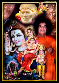 Sathya-Sai_Bhagawan-Inside-shiva-parvati-ganesha-kartik-shirdi-sai-baba-krishna-cow