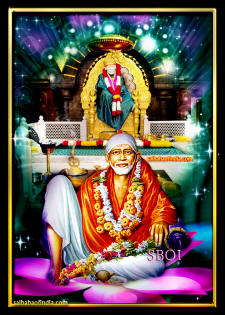 shirdi-sai-baba-sitting-on-lotus