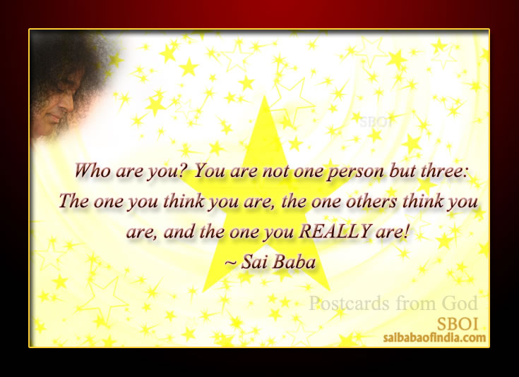 Postcards from God  - Bhagawan Sri Sathya Sai Baba's Maxims - Quotes - Sayings