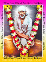 why fear when i am here shirdi sai baba - shirdi-sai-baba-photo-with-flower-garland-sboi