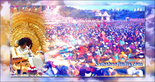 Sri Sathya Sai Hill View Stadium 85th birthday photo of ssai baba blessing 2010