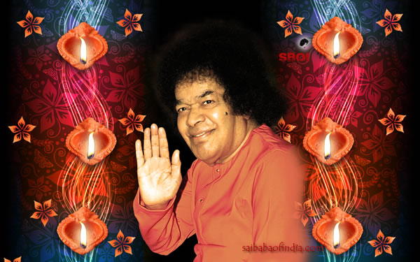 SAI BABA DIWALI GREETING CARDS AND WALLPAPERS