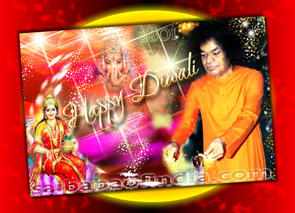 SAI BABA DIWALI GREETING CARDS AND WALLPAPERS