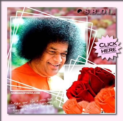 Wallpaper - "Make your life a rose..." - OM SAI RAM