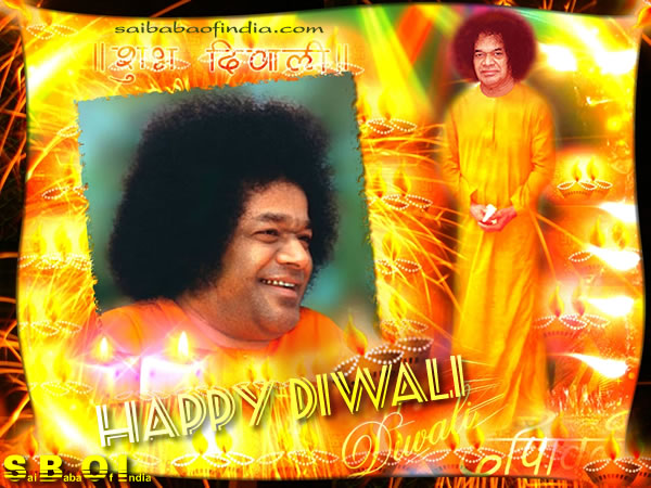 Sai Baba theme Diwali Greeting cards 